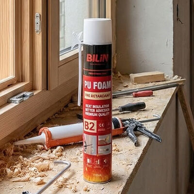 750ml B2 अग्निरोधक विस्तार फोम सीलेंट सामान्य प्रयोजन आग रेटेड PU फोम