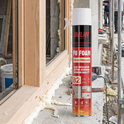 500ml 750ml B2 फायर रिटार्डेंट पॉलीयूरेथेन फोम मैनुअल घर DIY दरारें मरम्मत के लिए पुआल प्रकार