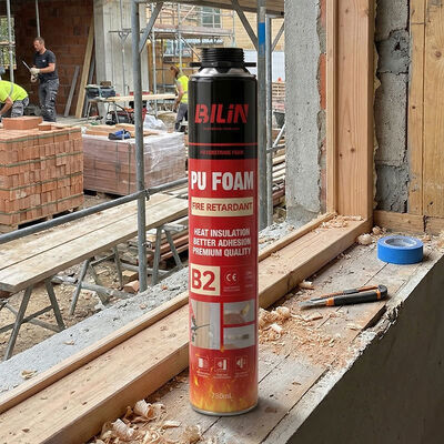 500ml 750ml एयरोसोल फायर स्टॉप पीयू फोम सीलेंट थोक वितरक OEM बी 1 फायर रेटेड फोम कारतूस